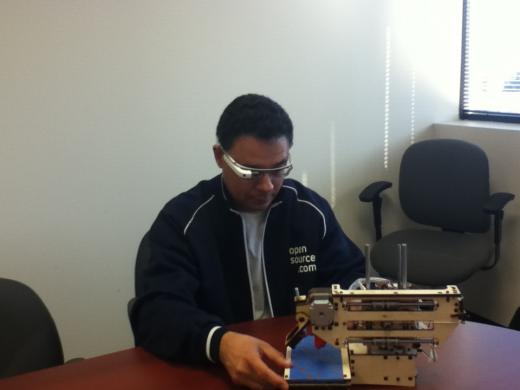 Luis Ibanez testing the Google Glass